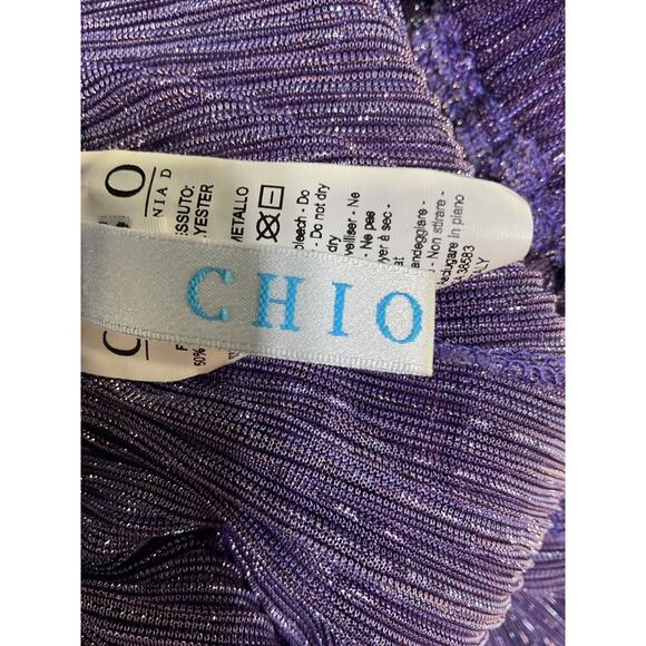Chio Plisse Purple 'Degrade' Pants Size XS - Picture 4 of 5